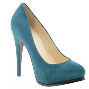 Guess Teal Suede Stiletto Pumps